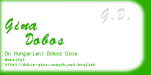 gina dobos business card